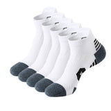  5Pairs Men Socks AnkleThick Knit Sports Outdoor Fitness Breathable Quick Dry Wear-resistant Short Running Mart Lion - Mart Lion