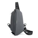 Casual Chest Bag Unisex Crossbody Pouch Nylon Multi-Function Outdoor Messenger Bag Men's Short Travel Bags Mart Lion Grey Chest Bag  