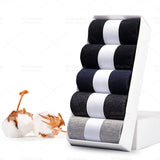 Men Cotton Socks Black Soft Breathable Summer Winter Mart Lion 5 Pairs No White China EU 38-44(US 6-10)