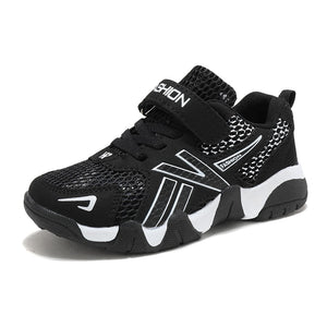 Kids Sneaker Boys Shoes Girl Toddler Casual Sport Running Breathable Mesh Footwear Mart Lion single-mesh-black 28 