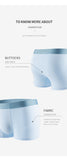 Men's Underwear Graphene 3A Antibacterial Underpants Pure Cotton Men's Boxer Shorts Moisture Absorbent Elastic Panties