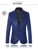 Men's Luxury Floral Printed Suit Blazer Homme Night Club Stage Wedding Single Breasted Jacket Ternos Masculino Luxo Mart Lion   