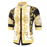Luxury Long Sleeve men's shirt Causal Royal Trends Party Nightclub Tuxedo Dress Shirts Blusas Tops Mart Lion   