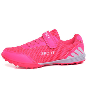 Indoor Turf Soccer Shoes for Kids Mesh Comfort Futsal Child Football Boys Girls Children Football Training Sneakers botas futbol Mart Lion Pink -668 29 