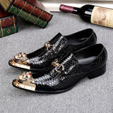 Summer Dress Men shoes Black Snake Embossed Genuine Leather Dragon Head pointed Party Trend Wedding Mart Lion   