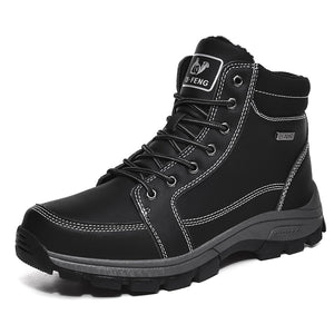 Men's Hiking Boots Trekking Shoes Sneakers Outdoor Nonslip Mountain Climbing Hunting Waterproof Tactical Mart Lion Fur Black 39 