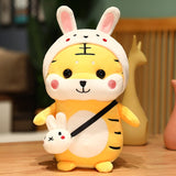 28/40cm Kawaii Tiger Plush Toy Soft Animals Cartoon Tiger Stuffed Soft Doll Kids Toys Birthday Children Mart Lion 28cm Style 4 