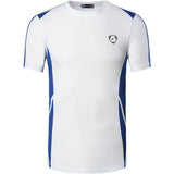 jeansian Men's Sport Tee Shirt Shirt Tops Gym Fitness Running Workout Football Short Sleeve Dry Fit LSL017 White Mart Lion LSL148-White US S China