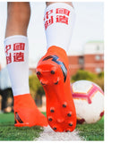  Futstal FG/TF Orange Soccer Boots For Men's High Top Soccer Cleats Football Trainers Football Shoes zapatillas de futbol Mart Lion - Mart Lion