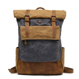 rucksack Men's Casual Daypacks Vintage Canvas Backpack School Boys Designe Waterproof Travel backpack Bag Male Bagpack mochila Mart Lion gray  