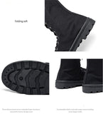 Canvas Men's Boots Casual Shoes Mid-calf Male Military Tactical Boots Lace Up Sneakers Mart Lion   