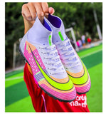 Men's Soccer Cleats Football Shoes TF/FG Outdoor Soccer Taring Boots Men's Women Soccer Shoes Futsal Shoes chuteira campo Mart Lion   