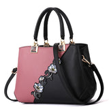 Embroidered Messenger Bags Women Leather Handbags Bags Sac a Main Ladies Hand Bag Female Mart Lion pink 1  