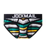 Men's Underwear Briefs Jockstrap Pouch Cuecas Cotton Stripe Panties Thongs Underpants Mart Lion   