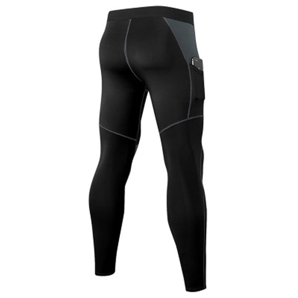 Men's Compression Pants Running High-Stretch Leggings Fitness Training Sport Tight Pants Quick Dry Pants With Pockets Mart Lion   