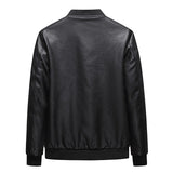 Men's PU Leather Jacket Motorcycle Jackets Black Outwear Autumn Casual Motorcycle PU Jacket Biker Leather Coats Mart Lion   
