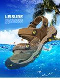 Hiking Sandals Men's Hand Made Encapsulated Sport Outdoor Leather Roman homme Mart Lion   
