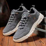Winter Platform Boots Men Black Work Shoes Outdoor Sport Leather Low Top Running Mart Lion Gray 39 