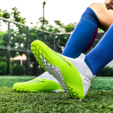 Breathable Mesh Men's Football Shoes TF/FG High-Level Socks After Wear-Resisting Football Sneakers Mart Lion   