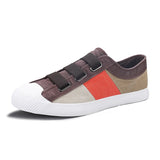 Colors Classic Unisex Sneaker Shoes Men's Hook amp Loop Breathable Canvas Sport zapatillas hombre Mart Lion Coffee-Brown 38 