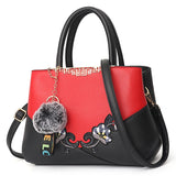 Embroidered Messenger Bags Women Leather Handbags Bags Sac a Main Ladies Hand Bag Female Mart Lion red 3  