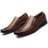 Classic Men Dress Shoes Elegant Formal Wedding Slip on Office Oxford Shoes Mart Lion Auburn 39 