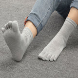 Five-Finger Socks Men Women Breathable Sweat-Absorbent Split Toe Socks Happy Funny Hip-Hop Cotton Socks Mart Lion   