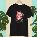  Japanese Fox T Shirt Culture Chinese Demons Design Graphic Homme 100% Cotton Gifts Mart Lion - Mart Lion