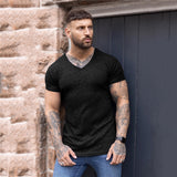 Men's Knitted Short Sleeve Polo Shirt Fitness Slim Fit Black Strips Polo T-shirt Male Brand Tees Tops Summer Gym Clothing Mart Lion   