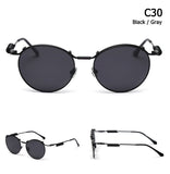 JackJad Vintage Round SteamPunk Style Polarized Sunglasses Classic Metal Spring Brand Design Oculos De Sol SK25125 Mart Lion C30 China 