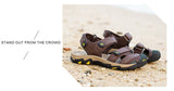 Hiking Sandals Men's Hand Made Encapsulated Sport Outdoor Leather Roman homme Mart Lion   