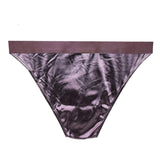 4Pcs Men's Panties Satin Silky Underwear Sissy Gay Solid Color