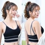 Women Tank Crop Top Sports Camisole Underwear Fitness Top Seamless Yoga Bra Wireless Bralette  Push Up Bras  Mart Lion