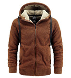 Men's Hoodies Winter Thick Warm Teddy Cashmere Fleece jacket Coat Sportswear Streetwear Hoody Sweatshirts Mart Lion Orange L 