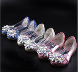 Fashion Cinderella Crystal Bright Diamond Shoes Girl Princess Single Shoes Girl Performance High Heels Shoes  MartLion