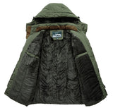 Fur Hooded Winter Jacket men's Warm Wool Liner Jackets Coats Windbreaker snow ski Parkas Mart Lion - Mart Lion