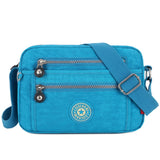 Waterproof Nylon Women Messenger Bags Small Purse Shoulder Bag Female Crossbody Bags Handbags  Bolsa Tote Mart Lion Sky blue  