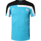 jeansian Sport Tee Shirt T-shirt Running Gym Fitness Workout Football Short Sleeve Dry Fit LSL147 Orange Mart Lion LSL135-Blue US S 