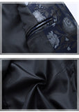 Style Slim Fit Men's Suit Men's Floral Blazer Jacket Navy Black White Printed Homens Blazers Prom Wear