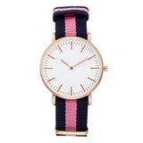 Popular Casual Quartz Watch Women Wrist Watches Nylon Band Bracelet Gold Silver Ladies Analog Clock Reloj Mujer Mart Lion Gold 5  
