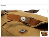  Briefcases Men's Messenger Bags Canvas Crazy Horse Leather Travel Crossbody Shoulder Bags Mart Lion - Mart Lion
