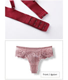  1 Set Woman Lingerie Lace Bra Thongs Set Underwear Bralette Push Up Tube Tops Bras Panties Suit For Lady Mart Lion - Mart Lion
