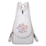 Hot White Women Backpack Female Washed Soft Leather Backpacks Ladies Sac A Dos School Bags for Girls Travel Back Pack Rucksacks Mart Lion E China 
