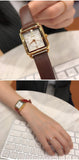 'Women's Watch Strap Small Red Square Shape Table Temperament Small Dial Waterproof Quartz Mart Lion   