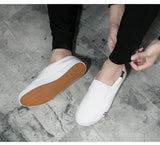 Men's Shoes Casual Canvas Summer Slip-on Unisex Sneakers Flats Breathable Light Black Lovers Shoes Footwear Mart Lion   