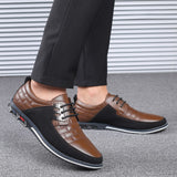 Men Leather Shoes Formal Wedding Party Casual Genuine Leather Loafers Boat Sneakers Mart Lion   