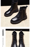  Boots Women Shoes British Style Versatile Pu Thick Bottom Thin Autumn and Winter Velvet Shorts Booties Mart Lion - Mart Lion