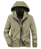 Winter Parkas Men's Warm Streetwear Casual Windbreaker Plus Velvet Bomber Jacket Detachable Hat Hooded Cotton-Padded Coats Mart Lion 2118H-Khaki M 