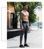  Men's 2 Pcs Fitness Suit Running Set Quick Dry Gym Sportswear Long Sleeve T Shirt Legging Pants Tracksuit Sports Suits Mart Lion - Mart Lion