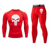 MMA Compression Sport suit Men's thermal underwear sets 1-3 piece Tracksuit Jogging suits Quick dry Winter Fitness Base layer Mart Lion 2-piece set 1 L 